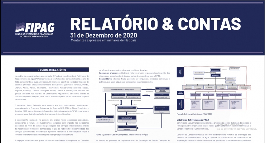 FIPAG publica Relatório e Contas 2020